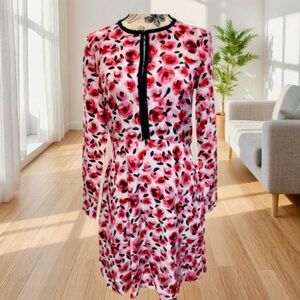 Kate Spade "Mini Rose" Silk Shift Dress